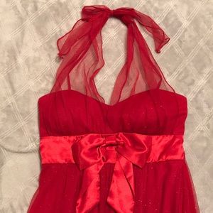 Speechless red halter mini dress